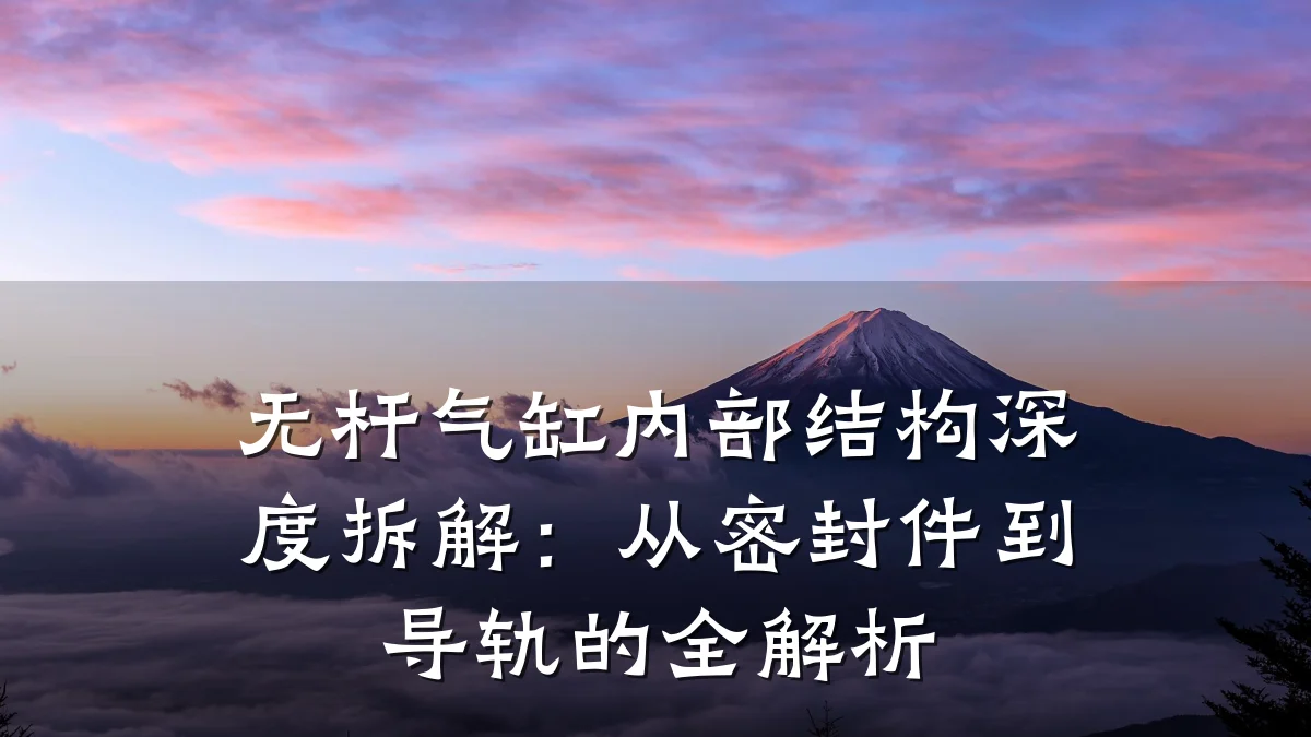 无杆气缸内部结构深度拆解:从密封件到导轨的全解析