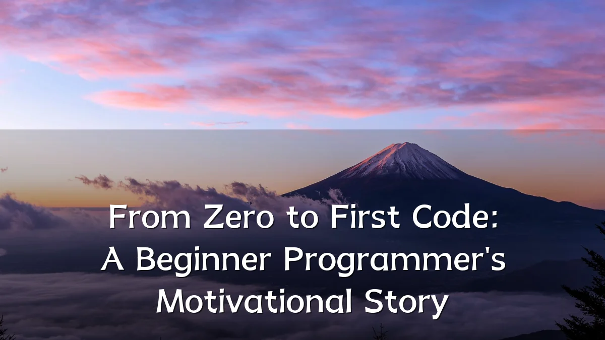 From Zero to First Code: A Beginner Programmer's Motivational Story