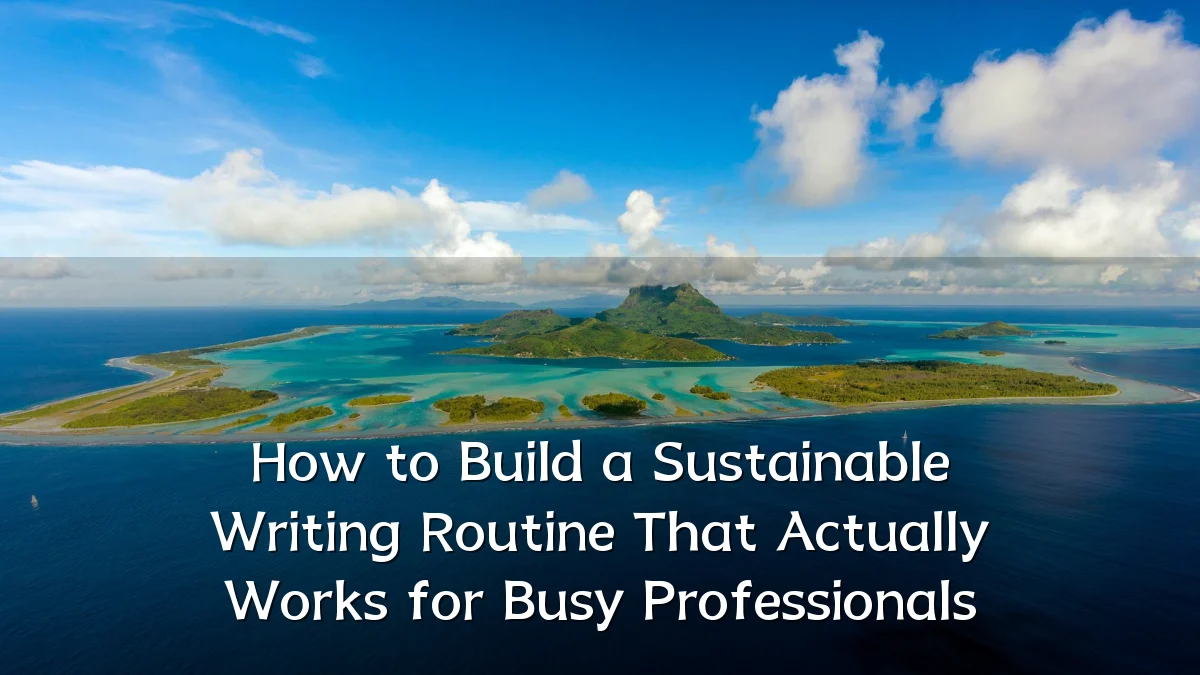 How to Build a Sustainable Writing Routine That Actually Works for Busy Professionals