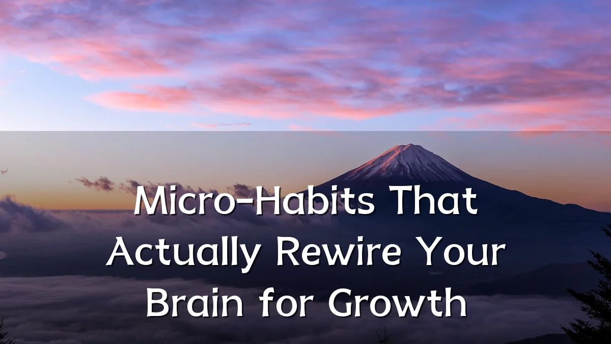 Micro-Habits That Actually Rewire Your Brain for Growth