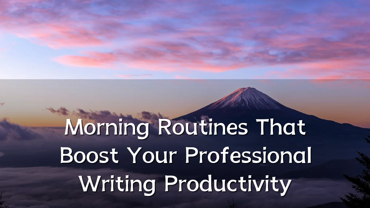 Morning Routines That Boost Your Professional Writing Productivity