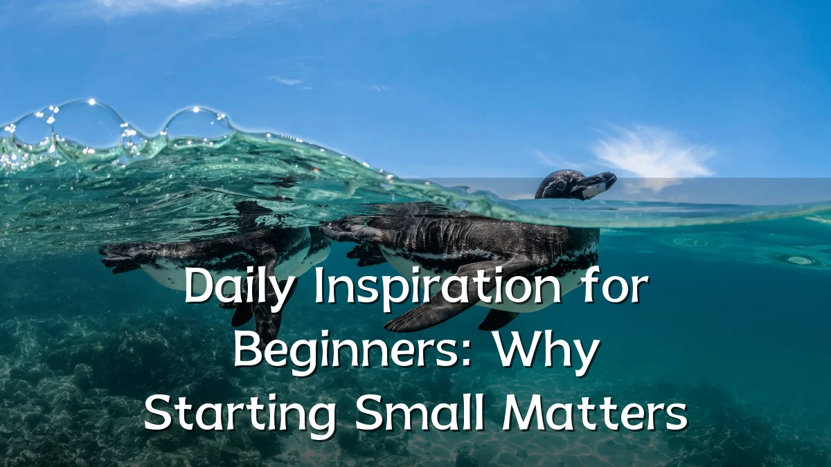 Daily Inspiration for Beginners: Why Starting Small Matters