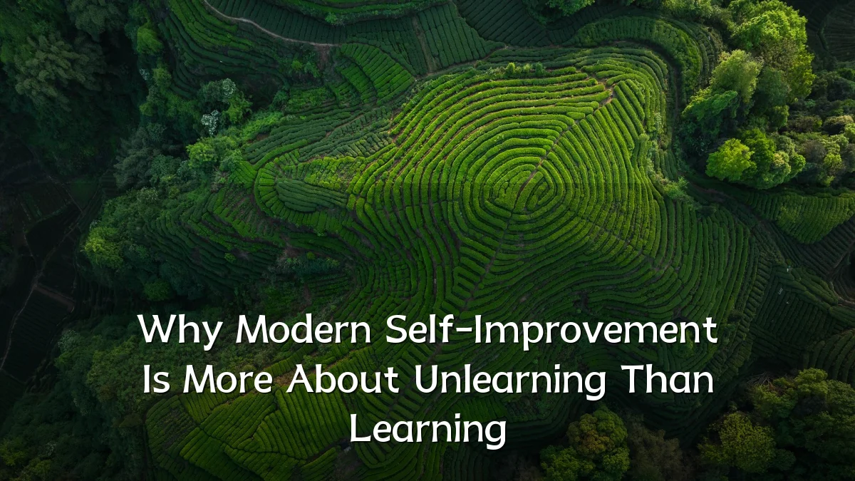 Why Modern Self-Improvement Is More About Unlearning Than Learning